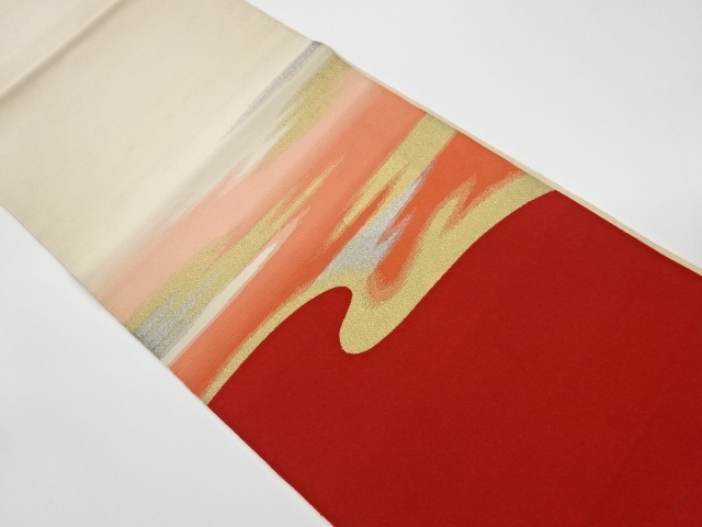 JAPANESE KIMONO / VINTAGE NAGOYA OBI / TSUZURE / WOVEN MIST